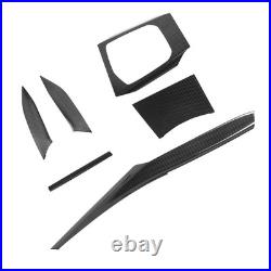 Interior Decoration Trim Kit Dry Carbon Fiber Dashboard Gear Shift Inner Door
