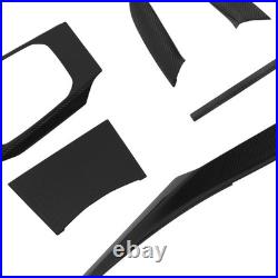 Interior Decoration Trim Kit Dry Carbon Fiber Dashboard Gear Shift Inner Door