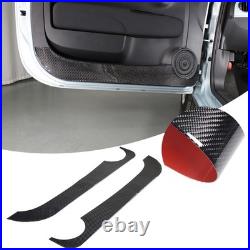 Interior Door Anti-Kick Pad Carbon Fiber Sticker For Fiat 500 Abarth 595 2016+