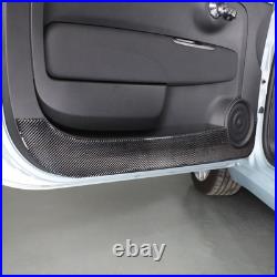 Interior Door Anti-Kick Pad Carbon Fiber Sticker For Fiat 500 Abarth 595 2016+
