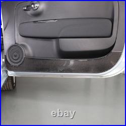 Interior Door Anti-Kick Pad Carbon Fiber Sticker For Fiat 500 Abarth 595 2016+