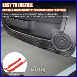Interior Door Anti-Kick Pad Carbon Fiber Sticker For Fiat 500 Abarth 595 2016+