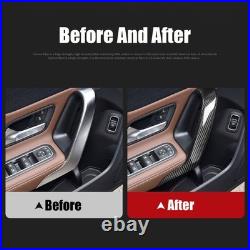 Interior Door Handle Panel Trim For Benz A-Class A45 AMG 19-23 Real Carbon Fiber