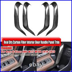 Interior Door Handle Panel Trim For Benz A-Class A45 AMG 19-23 Real Carbon Fiber
