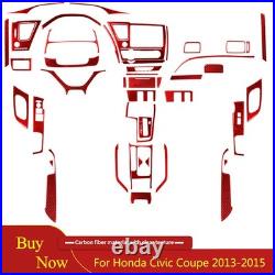 Interior Full Cover Decorative Kit Trim For Honda Civic Coupe 13-15 Carbon Fiber Interior Full Cover Decorative Kit Trim For Honda Civic Coupe 13-15 Carbon Fiber