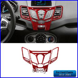 Interior Full Kit Set Control Trim Cover For Ford Fiesta 2011-2015 Carbon Fiber Interior Full Kit Set Control Trim Cover For Ford Fiesta 2011-2015 Carbon Fiber
