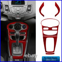 Interior Full Kit Set Control Trim Cover For Ford Fiesta 2011-2015 Carbon Fiber Interior Full Kit Set Control Trim Cover For Ford Fiesta 2011-2015 Carbon Fiber