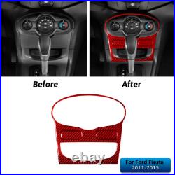 Interior Full Kit Set Control Trim Cover For Ford Fiesta 2011-2015 Carbon Fiber Interior Full Kit Set Control Trim Cover For Ford Fiesta 2011-2015 Carbon Fiber