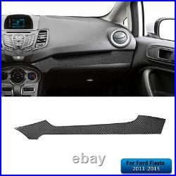 Interior Full Kit Set Control Trim Cover For Ford Fiesta 2011-2015 Carbon Fiber