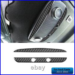 Interior Full Kit Set Control Trim Cover For Ford Fiesta 2011-2015 Carbon Fiber