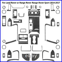 Interior Full Set Kit Trim Cover For LR Range Rover Sport 2014-2017 Carbon Fiber