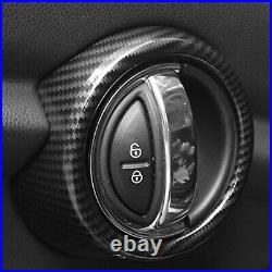 Interior Kit Dashboard Ring Trim Cover For Mini Cooper F55 F56 Carbon Fiber Look