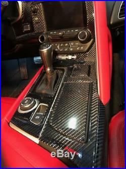 Interior Real Carbon Fiber Dash Trim Kit For Chevy Corvette C7 2017 2018 2019