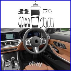 Interior Trim Cover Frame Set Fit For BMW 3 Series G20 2019-2020 Carbon Fiber