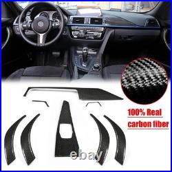 Interior Trim Dashboard Center Parts Fit for BMW F30 F36 F80 M3 Carbon Fiber Kit