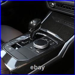 Interior Trim Gear Shift Panel Cover For BMW 3 Series G20 G21 2020 Carbon Fiber