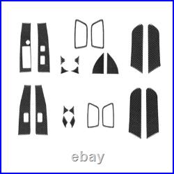 Kit Carbon fiber Interior Door Pillar Control Handle Cup Holder Panel Trim Kit Carbon fiber Interior Door Pillar Control Handle Cup Holder Panel Trim