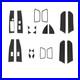 Kit Carbon fiber Interior Door Pillar Control Handle Cup Holder Panel Trim