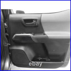 Kit Carbon fiber Interior Door Pillar Control Handle Cup Holder Panel Trim Kit Carbon fiber Interior Door Pillar Control Handle Cup Holder Panel Trim