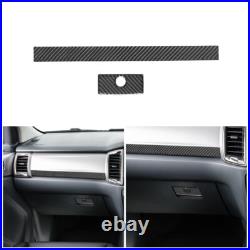 LHD Carbon Fiber Interior Full Set Trim Cover for Ford Ranger 2019-2022