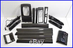 LHD EU AUDI RS6 4B C5 Carbon fiber Decor Interior Trim Moulding Set Black Handle