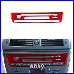 LHD Red Carbon Fiber Interior Full Set Trim Sticker For BMW X3 E83 2004-2009