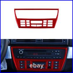 LHD Red Carbon Fiber Interior Full Set Trim Sticker For BMW X3 E83 2004-2009