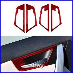 LHD Red Carbon Fiber Interior Full Set Trim Sticker For BMW X3 E83 2004-2009