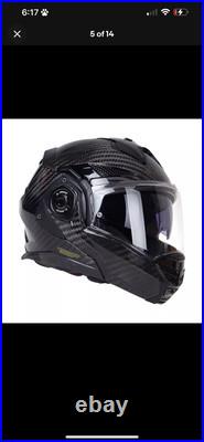 Ls2 Ff901 Advant X Carbon Fiber Modular Flip Front Full Face Motorcycle Helmet