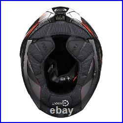 Ls2 Ff901 Advant X Carbon Fibre Modular Flip Front Motorcycle Helmet Future Red