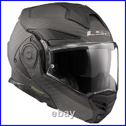 Ls2 Ff901 Advant X Carbon Fibre Modular Flip Front Motorcycle Helmet Matt