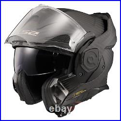 Ls2 Ff901 Advant X Carbon Fibre Modular Flip Front Motorcycle Helmet Matt