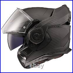 Ls2 Ff901 Advant X Carbon Fibre Modular Flip Front Motorcycle Helmet Matt