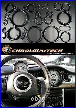 MK1 MINI Cooper/S/ONE R50 R52 R53 Carbon Fibre Look Interior Dashboard Trim Kit