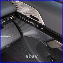 Matte Carbon Fiber Front Door Interior Panel Trim Cover For BMW 5 Series 2024+