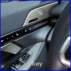 Matte Carbon Fiber Front Door Interior Panel Trim Cover For BMW 5 Series 2024+