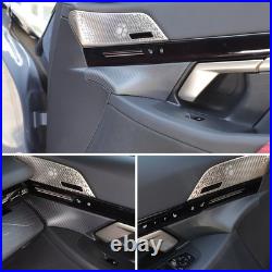 Matte Carbon Fiber Front Door Interior Panel Trim Cover For BMW 5 Series 2024+