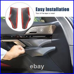 Matte Carbon Fiber Front Door Interior Panel Trim Cover For BMW 5 Series 2024+