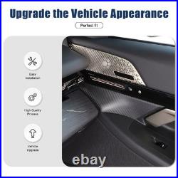 Matte Carbon Fiber Front Door Interior Panel Trim Cover For BMW 5 Series 2024+