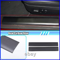 Matte Carbon Fiber Interior Door Sill Plate Guard Cover For Tesla Model S 2023+