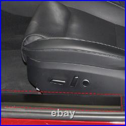 Matte Carbon Fiber Interior Door Sill Plate Guard Cover For Tesla Model S 2023+