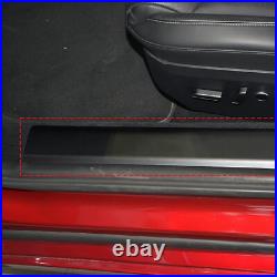 Matte Carbon Fiber Interior Door Sill Plate Guard Cover For Tesla Model S 2023+
