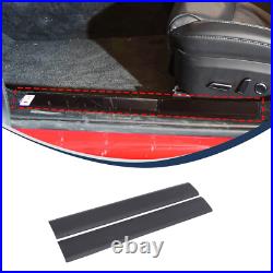 Matte Carbon Fiber Interior Door Sill Plate Guard Cover For Tesla Model S 2023+