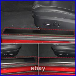 Matte Carbon Fiber Interior Door Sill Plate Guard Cover For Tesla Model S 2023+