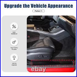 Matte Carbon Fiber Interior Door Sill Plate Guard Cover For Tesla Model S 2023+