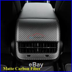 Matte Carbon For Tesla Model 3 Interior Rear Air Condition AC Outlet Cover Trim