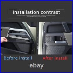 Matte Real Carbon Fiber Interior Door Handle Cover Trim For LR Defender 110 20+