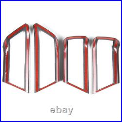 Matte Real Carbon Fiber Interior Door Handle Cover Trim For LR Defender 110 20+