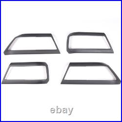 Matte Real Carbon Fiber Interior Door Handle Cover Trim For LR Defender 110 20+