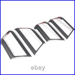 Matte Real Carbon Fiber Interior Door Handle Cover Trim For LR Defender 110 20+
